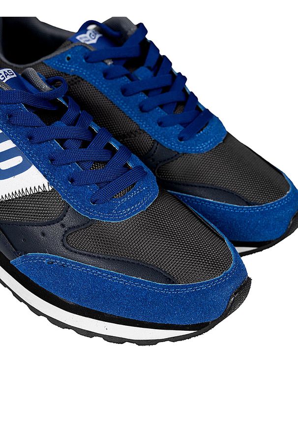 Gas Sneakersy "Yohn SDX" | GAM223917 | Yohn SDX | Mężczyzna | Granatowy. Kolor: niebieski. Materiał: skóra ekologiczna, tkanina. Wzór: aplikacja