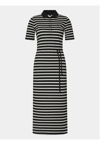 TOMMY HILFIGER - Tommy Hilfiger Sukienka codzienna Reg Breton Midi Polo Dress Ss WW0WW42030 Czarny Regular Fit. Okazja: na co dzień. Typ kołnierza: polo. Kolor: czarny. Materiał: bawełna. Typ sukienki: proste. Styl: casual. Długość: midi #4