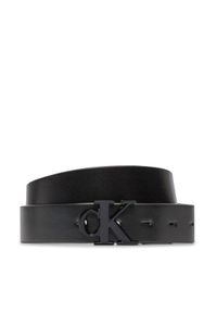Calvin Klein Jeans Pasek Damski Round Mono Pl Rev Lthr Belt 30Mm K60K611489 Czarny. Kolor: czarny. Materiał: skóra