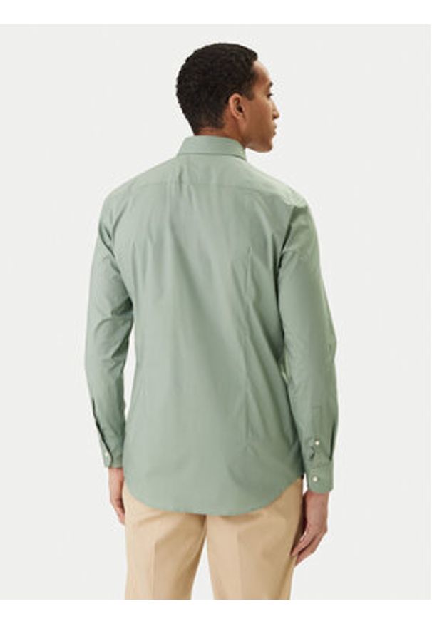 BOSS Koszula H-Hank 50469345 Zielony Slim Fit. Kolor: zielony. Materiał: bawełna