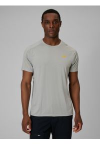 4f - 4F Koszulka trekkingowa regular szybkoschnąca męska - szara XL. Kolor: szary. Materiał: włókno, materiał. Długość: długie #1