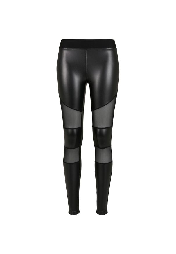 Damskie legginsy skórzane Urban Classics. Kolor: czarny. Materiał: skóra