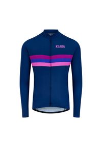 KEADA SPORTS - Damska koszulka rowerowa z długim rękawem - Sunset. Kolor: fioletowy. Długość rękawa: długi rękaw. Długość: długie. Sport: kolarstwo