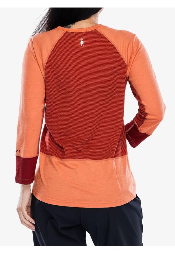 Koszulka rowerowa damska Smartwool Mountain Bike 3/4 Sleeve Jersey. Kolor: pomarańczowy. Materiał: jersey