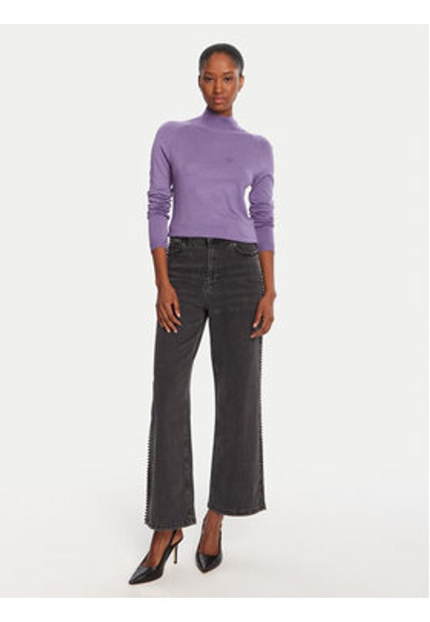 LOLA CASADEMUNT Golf LF2515007 Fioletowy Regular Fit. Typ kołnierza: golf. Kolor: fioletowy. Materiał: wiskoza