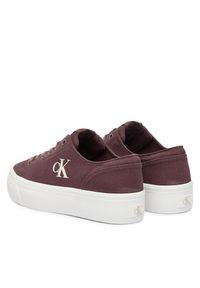 Calvin Klein Jeans Sneakersy Vulc Flatform Low Canvas Mg YW0YW01763 Bordowy. Kolor: czerwony. Materiał: materiał #2