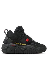 Polo Ralph Lauren Sneakersy PS100 809846180001 Czarny. Kolor: czarny. Materiał: skóra, nubuk