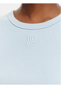 Hugo - HUGO T-Shirt Delanor 50512000 Niebieski Slim Fit. Kolor: niebieski. Materiał: bawełna #3