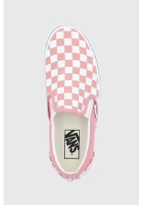 Vans tenisówki UA Classic Slip-On damskie kolor różowy. Nosek buta: okrągły. Zapięcie: bez zapięcia. Kolor: różowy. Szerokość cholewki: normalna #5