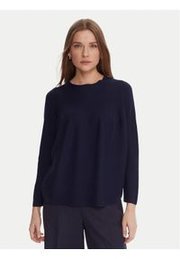 Kontatto Sweter 3M0811C Granatowy Regular Fit. Kolor: niebieski. Materiał: syntetyk, wiskoza #1