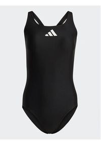 Adidas - adidas Strój kąpielowy 3 Bar Logo Swimsuit HS1747 Czarny. Kolor: czarny. Materiał: syntetyk #4