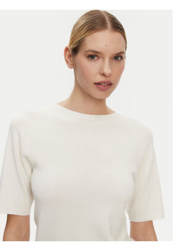 Kontatto Sweter 3M0504C Écru Regular Fit. Materiał: wiskoza