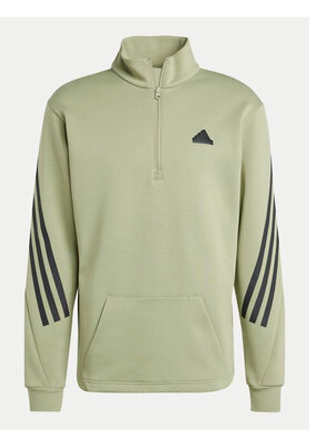 Adidas - adidas Bluza Future Icons 3-Stripes IW8544 Zielony Regular Fit. Kolor: zielony. Materiał: bawełna