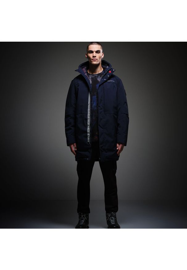 Kurtka turystyczna męska Regatta CLR przeciwdeszczowa ocieplana. Kolor: niebieski. Sport: turystyka piesza