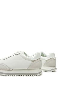 Calvin Klein Sneakersy Runner Lace Up - Mono Mix HW0HW02294 Biały. Kolor: biały. Materiał: skóra #3