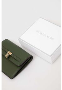 MICHAEL Michael Kors portfel skórzany damski kolor zielony. Kolor: zielony. Materiał: skóra #6
