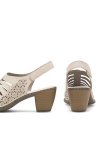 Rieker Półbuty 40959-60 Beżowy. Kolor: beżowy. Materiał: skóra #4