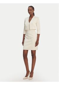 Elisabetta Franchi Sukienka koktajlowa TB-001-61E2-V550 Écru Regular Fit. Materiał: syntetyk. Styl: wizytowy #6