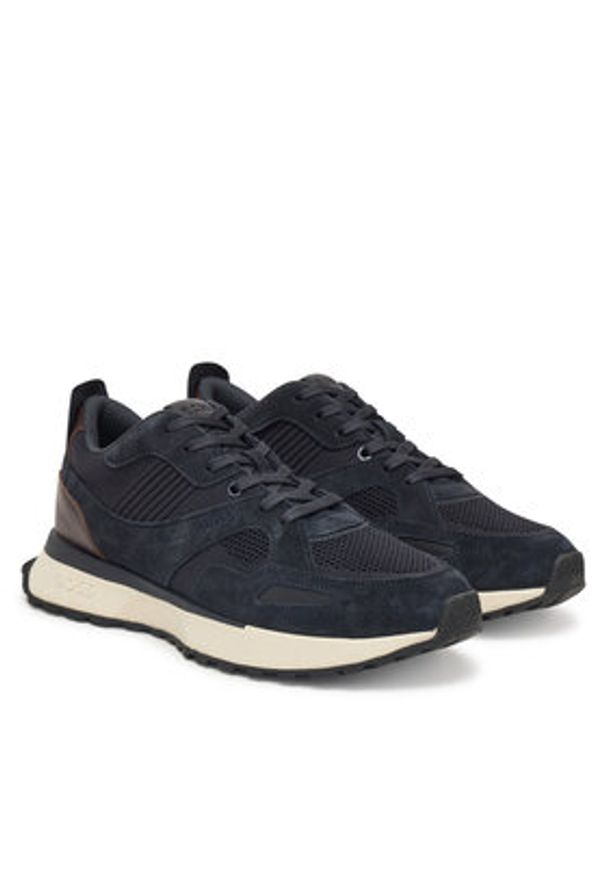 BOSS Sneakersy Jonah 50542119 Granatowy. Kolor: niebieski. Materiał: zamsz, skóra