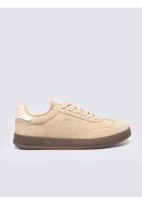 Big-Star - Sneakersy damskie ze skóry naturalnej zamszowej beżowe SS274689 801. Okazja: na co dzień. Kolor: beżowy. Materiał: zamsz, skóra. Szerokość cholewki: normalna