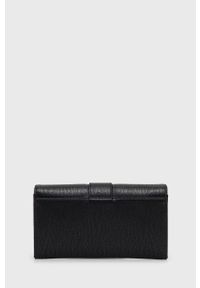 Trussardi Jeans - Trussardi - Portfel. Kolor: czarny. Materiał: materiał. Wzór: gładki