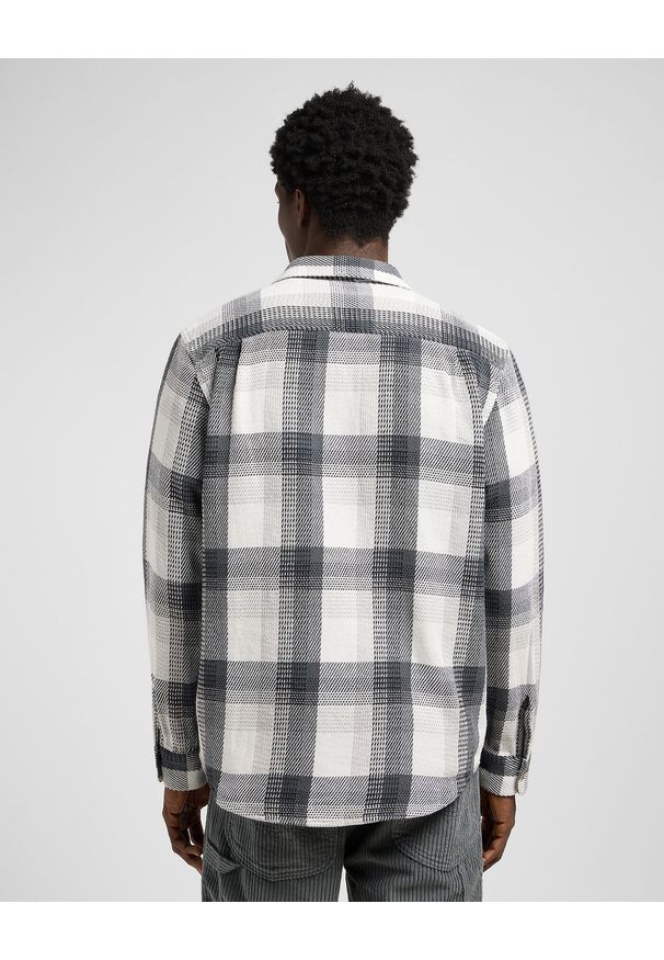 Lee - MESKA KOSZULA LEE WORKWEAR SHIRT 2.0 REBEL NAVY PLAID 112371302