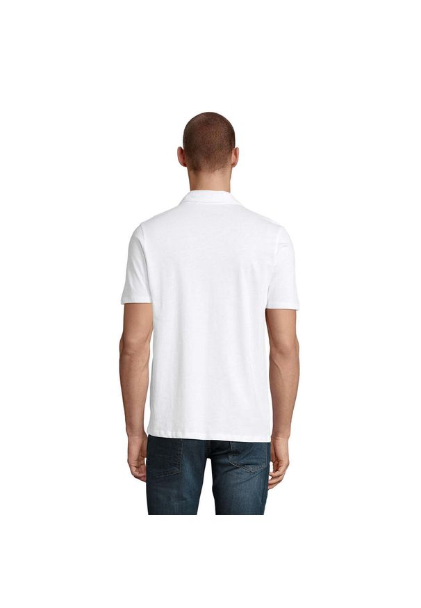 SOL'S - Polo Sol's Octave. Typ kołnierza: polo. Kolor: biały. Materiał: bawełna