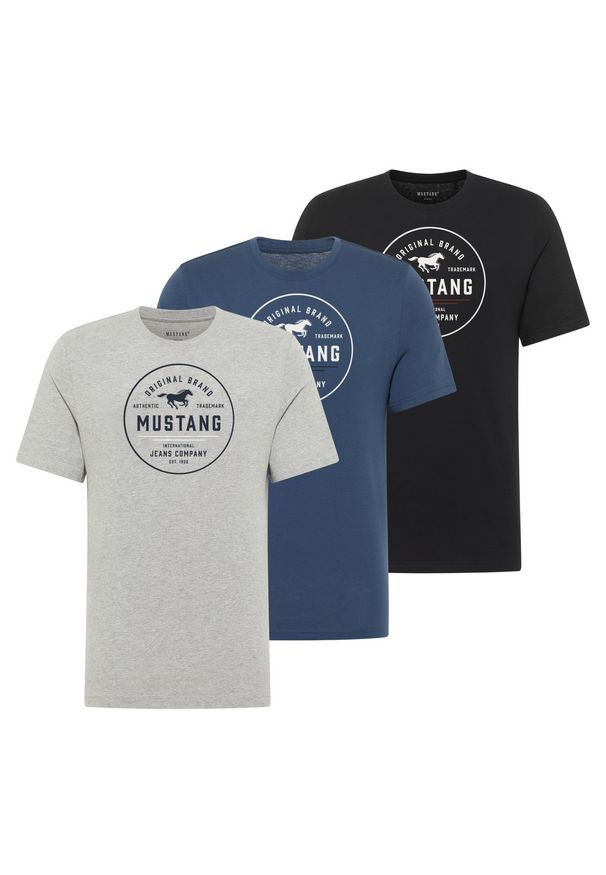 3 - Pak T-Shirt Mustang Style Alex 017334. Materiał: denim, bawełna, jeans, materiał. Sezon: lato. Styl: klasyczny