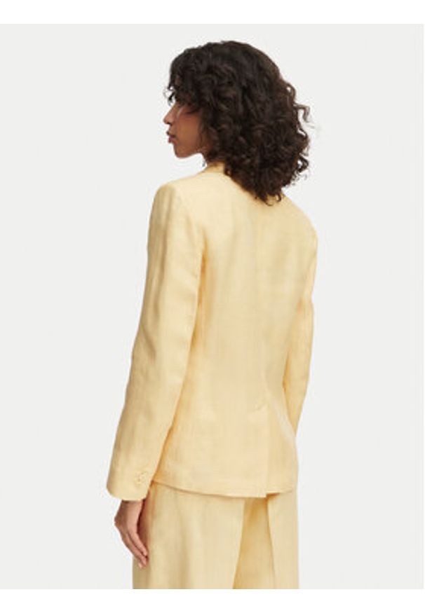 Weekend Max Mara Marynarka Nalut 2615041072 Żółty Regular Fit. Kolor: żółty. Materiał: len