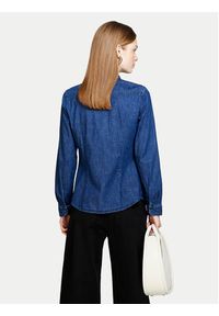 Sisley Koszula jeansowa 5TKL5QF66 Granatowy Regular Fit. Kolor: niebieski. Materiał: bawełna #7