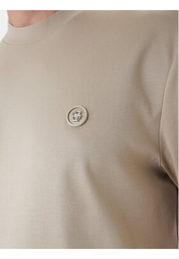 BOSS T-Shirt C-Taut 01 50555844 Beżowy Regular Fit. Kolor: beżowy. Materiał: bawełna