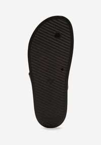 Renee - Czarne Klapki Japonki z Frędzlami Dalirea. Kolor: czarny. Materiał: prążkowany. Sezon: lato. Styl: elegancki #7