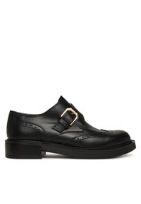 Pollini Oxfordy SA10263G0NTC0000 Czarny. Kolor: czarny. Materiał: skóra