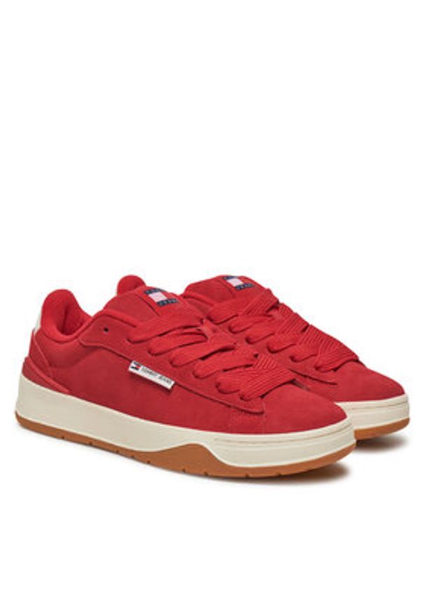Tommy Jeans Sneakersy Skate EN0EN02677 Czerwony. Kolor: czerwony. Materiał: zamsz, skóra. Sport: skateboard