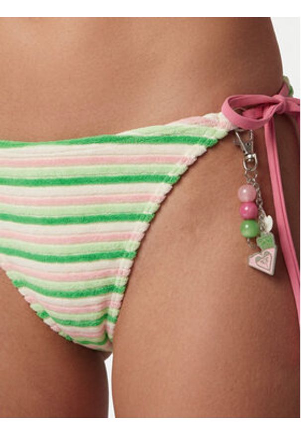 Roxy Dół od bikini Tanga Ts ERJX405256 Zielony. Kolor: zielony. Materiał: syntetyk