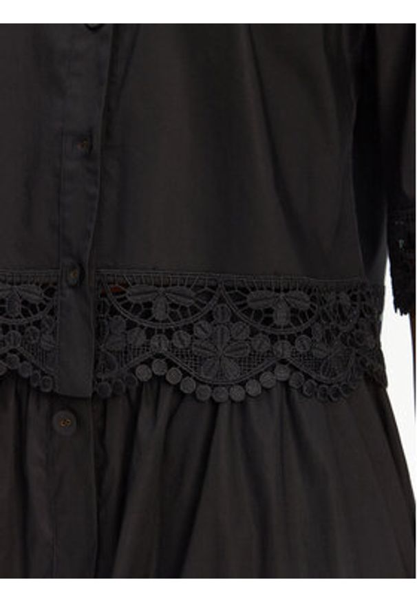 TwinSet - TWINSET Koszula 251TT2093 Czarny Loose Fit. Kolor: czarny. Materiał: bawełna