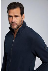 JAY-PI - Męska Bluza dresowa stójka do 8XL. Typ kołnierza: kołnierzyk stójkowy. Kolekcja: plus size. Kolor: niebieski. Materiał: materiał, poliester, bawełna