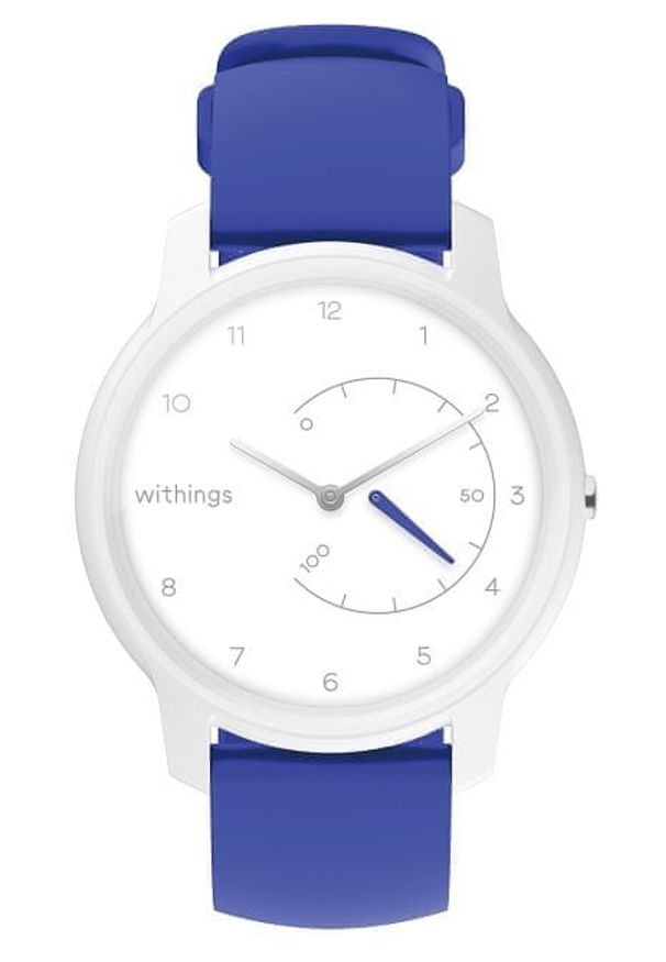 WITHINGS - Withings Move, White/Blue. Rodzaj zegarka: smartwatch. Kolor: wielokolorowy, niebieski, biały