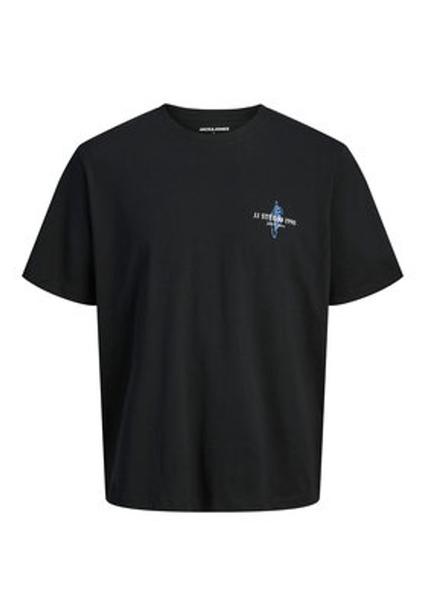 Jack & Jones T-Shirt Corals Tee 12288345 Czarny Regular Fit. Kolor: czarny. Materiał: bawełna