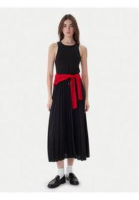 TOMMY HILFIGER - Tommy Hilfiger Sukienka codzienna WW0WW39342 Czarny Regular Fit. Okazja: na co dzień. Kolor: czarny. Materiał: wiskoza. Typ sukienki: proste. Styl: casual #2