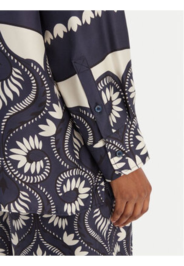 Weekend Max Mara Koszula Lastra 2615191011 Granatowy Relaxed Fit. Kolor: niebieski. Materiał: jedwab
