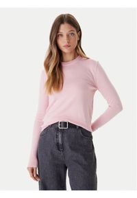 Calvin Klein Sweter LV044D370G Różowy Regular Fit. Kolor: różowy. Materiał: syntetyk