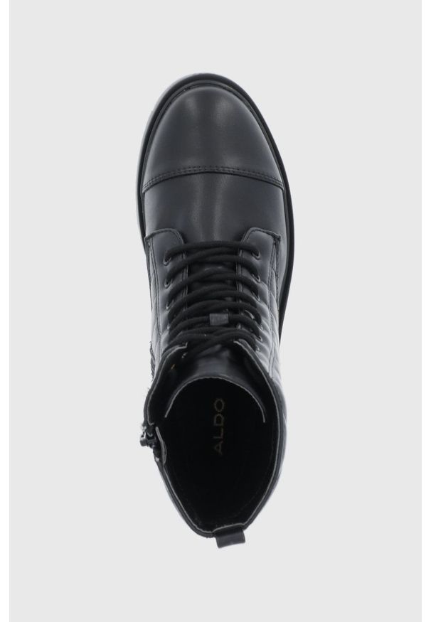 Aldo - Workery Aubree. Nosek buta: okrągły. Kolor: czarny. Materiał: guma