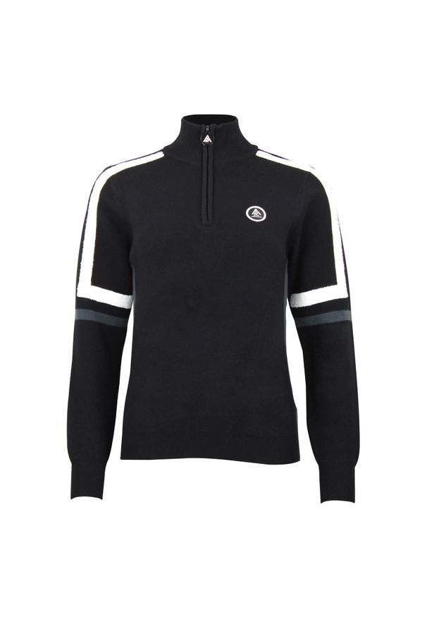 PEAK MOUNTAIN - Bardzowy golf 1/2 zamek damski Peak Mountain Asta. Typ kołnierza: golf. Kolor: czarny. Sport: golf