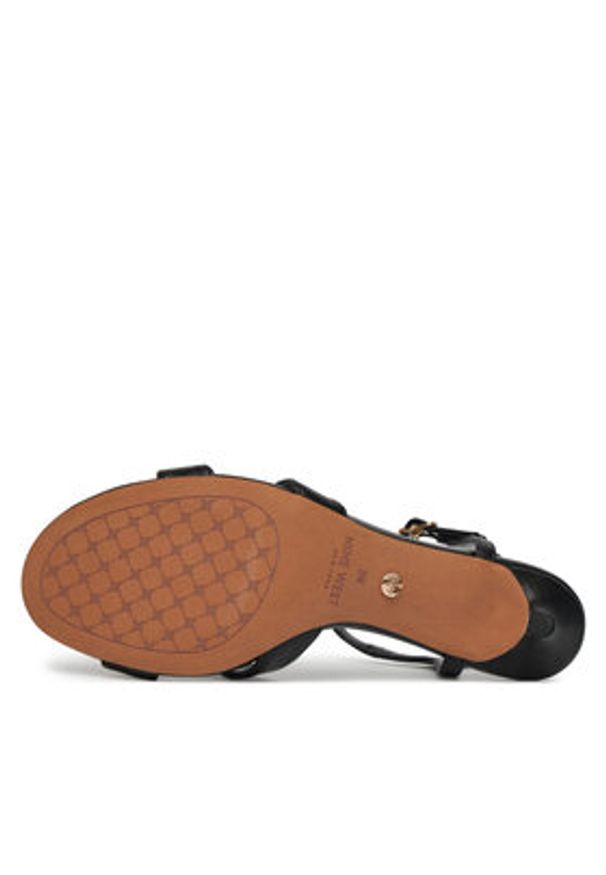 Nine West Sandały 22154A Czarny. Kolor: czarny. Materiał: materiał, syntetyk