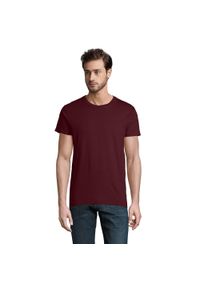 SOL'S - Męska Koszulka Pioneer Z Bawełny Organicznej. Kolor: czerwony, wielokolorowy, brązowy. Materiał: bawełna. Sport: turystyka piesza #1