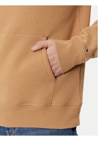 TOMMY HILFIGER - Tommy Hilfiger Bluza Logo MW0MW11599 Brązowy Regular Fit. Kolor: brązowy. Materiał: bawełna