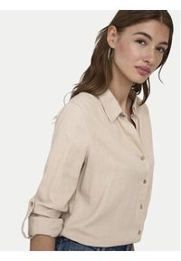 only - ONLY Koszula Goa 15363991 Beżowy Loose Fit. Kolor: beżowy. Materiał: len #6