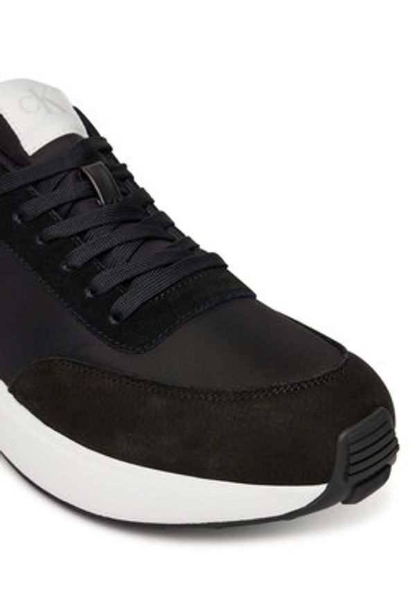 Calvin Klein Jeans Sneakersy Athleisure Runner Laceup Ny-Su YM0YM01370 Czarny. Kolor: czarny. Materiał: skóra, zamsz