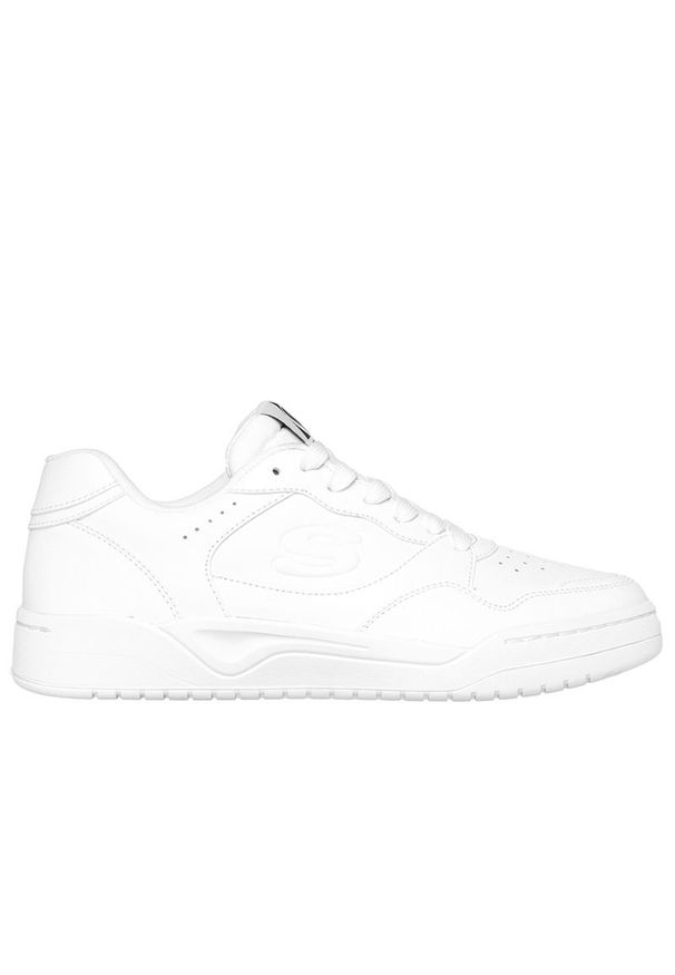 skechers - Buty Skechers Koopa Court Volley Low Varsity 183240WHT - białe. Kolor: biały. Materiał: zamsz, skóra. Szerokość cholewki: normalna. Model: Skechers Sport